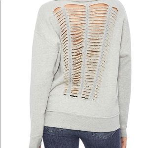 Joe’s Piya shredded crop sweatshirt